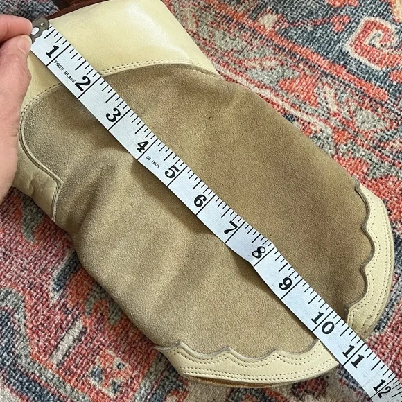 Zodiac USA Vintage Women's Size 10 Off White Suede Leather Western Cowboy Boots - Picture 15 of 15